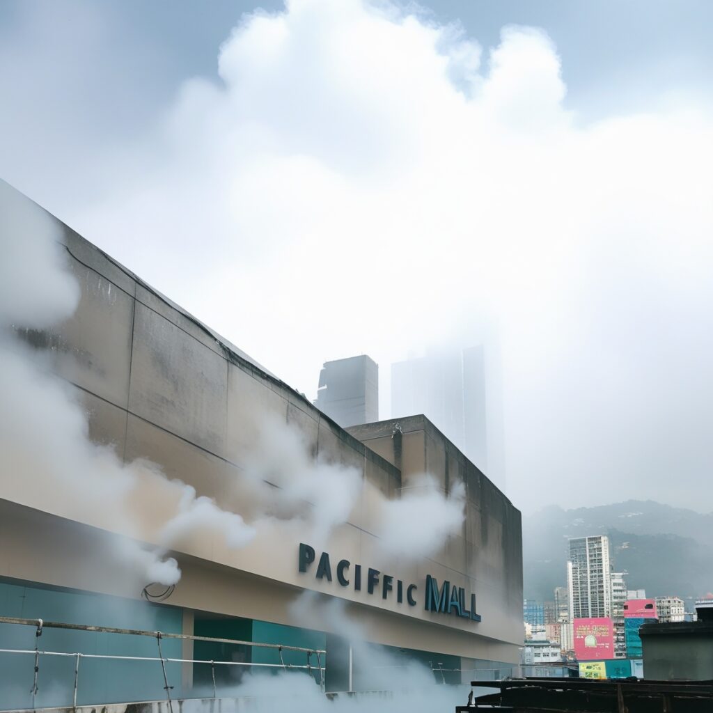 Fire breaks out roof top shopping in Gaisano Mall Legazpi City.